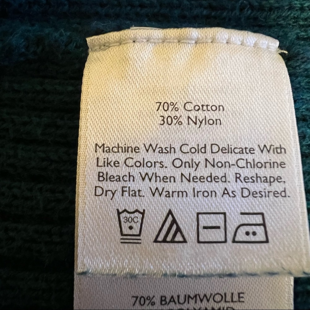 Eddie Bauer Women’s Teal Cable Knit Long Full Zip Sweater. Sz S - Picture 9 of 13